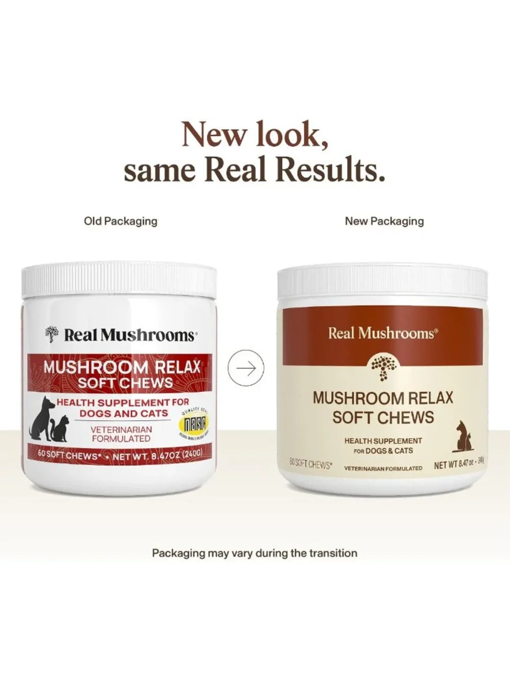 Calming Soft Chews for Dogs & Cats - Reishi & Lion's Mane Treats for Stress